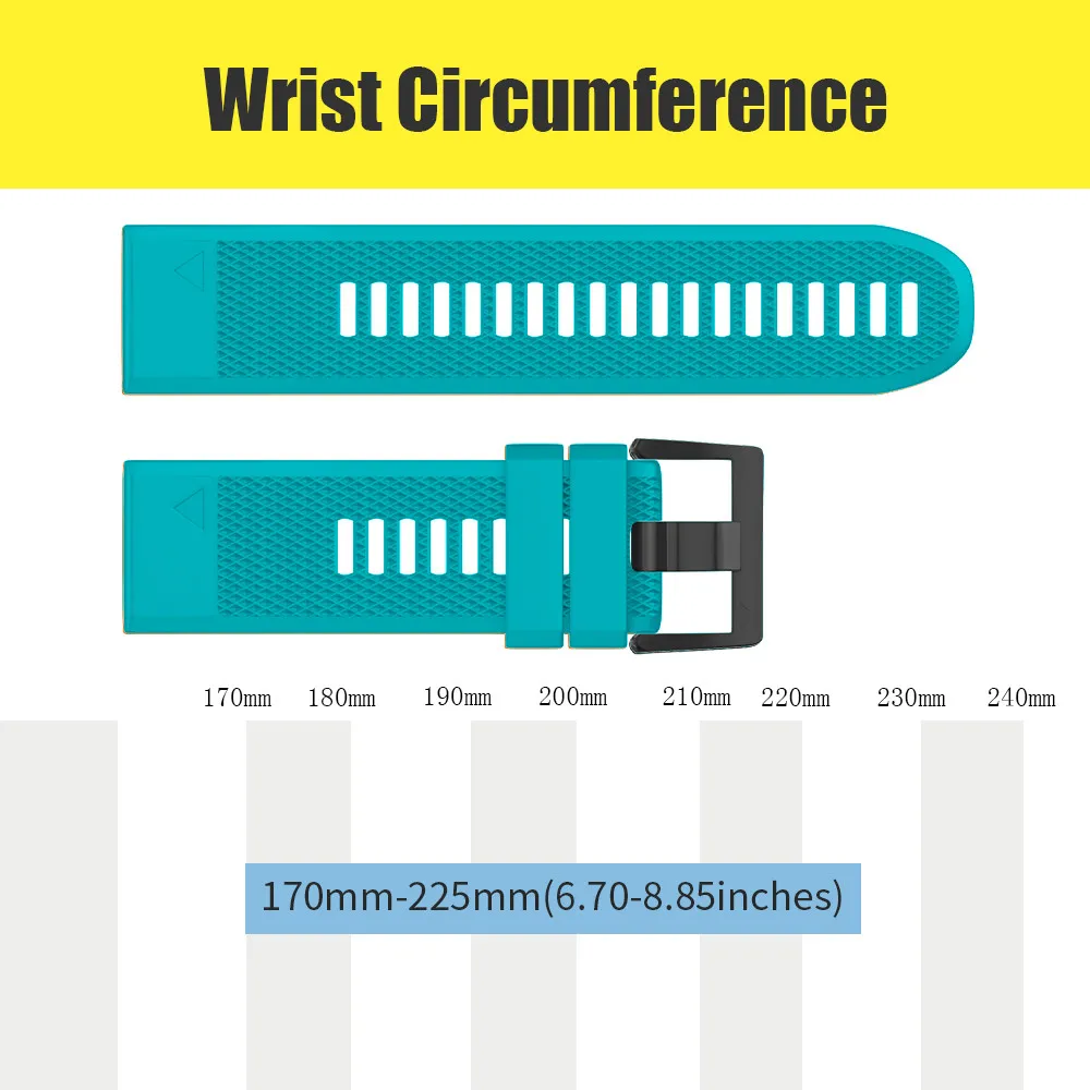 26 м 22 мм ремешок для часов Fenix 6x pro 5 5X силиконовые ремешки браслет 6X 3 3HR|silicone