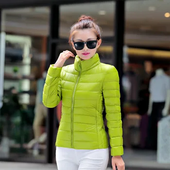 

Ultra Light Down Jacket Women Thin Autumn and Winter Large Size Womens Coat Jackets for Women Campera Mujer KJ344