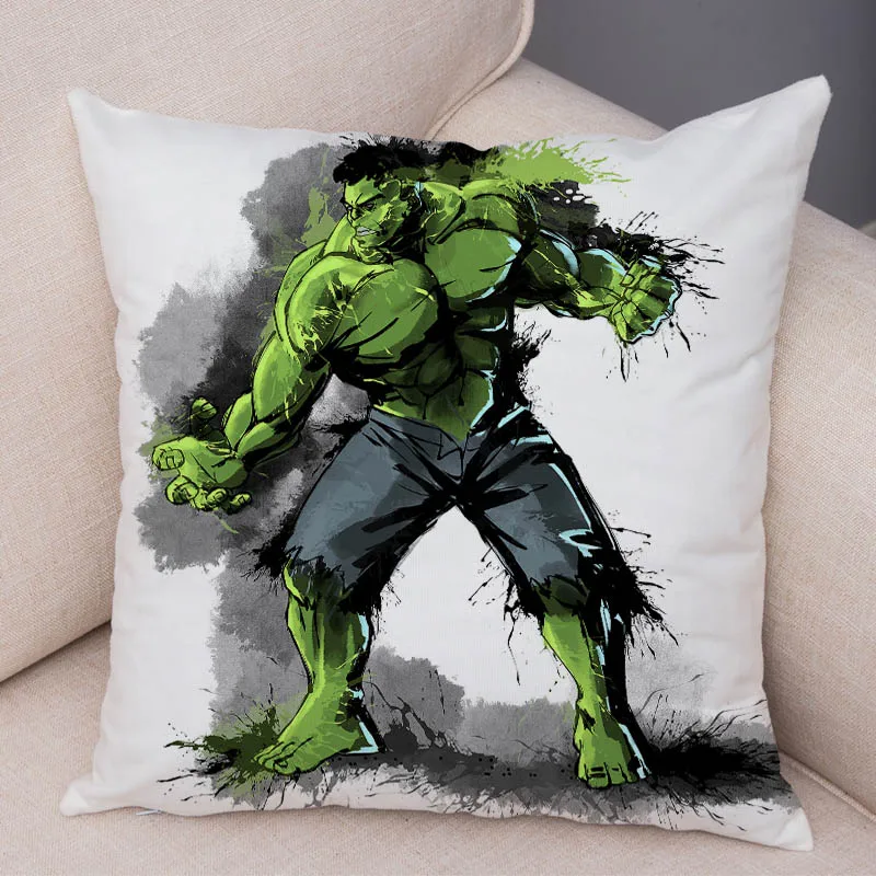 10 Marvel Мстители Капитан Америка Халк Наволочка Декор Подушка супергероя чехол для дивана дома супер мягкие короткие плюшевые наволочки - Цвет: 10