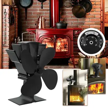 

Exquisite Motor Recyclable Environmentally Friendly Material Power Double-head Fireplace Fan Fireplace Thermometer