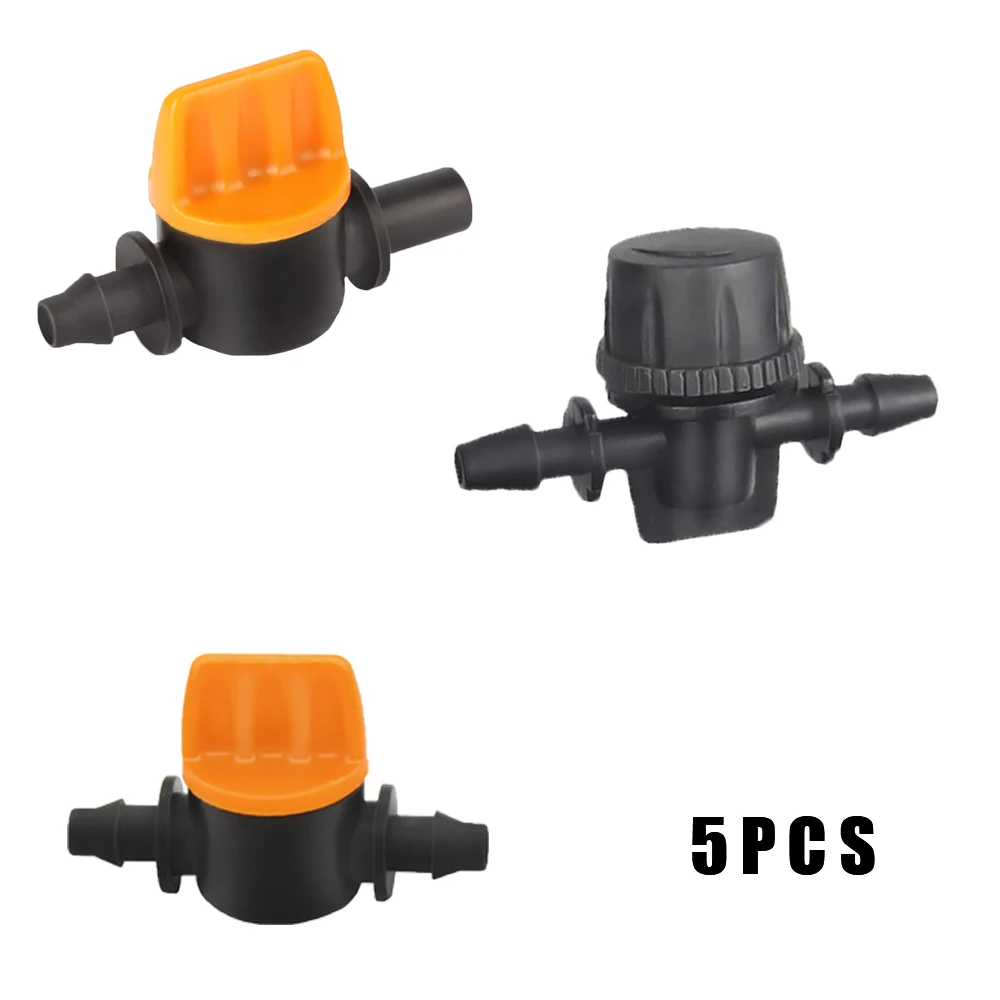 5 Pcs 4/7mm Garden Irrigation Switch Miniature Valves Homebrew Coupling Barbed Slotted Water Hose Valve Connectors | Дом и сад