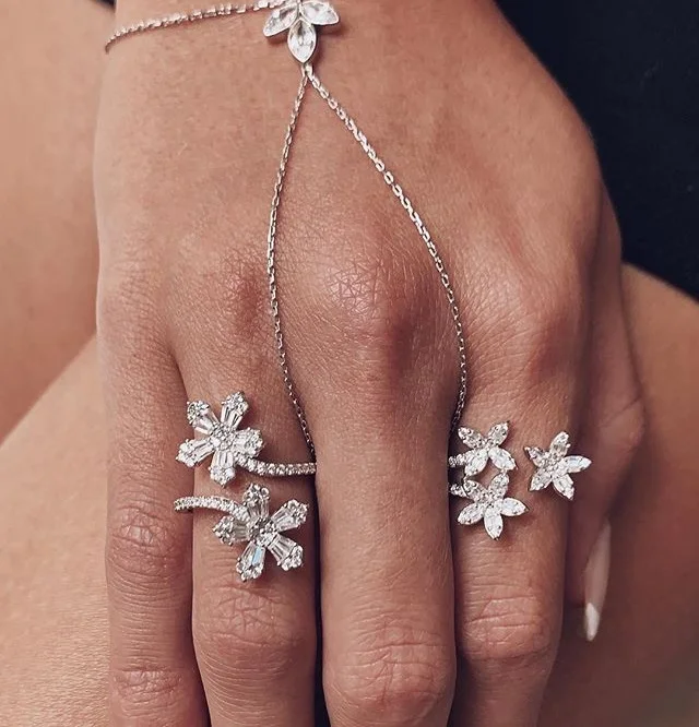 Серебряное, белое, cz цветочное кольцо, блестящее, с фианитом, весна, новые длинные женские, полные, кольца на палец, Прямая поставка