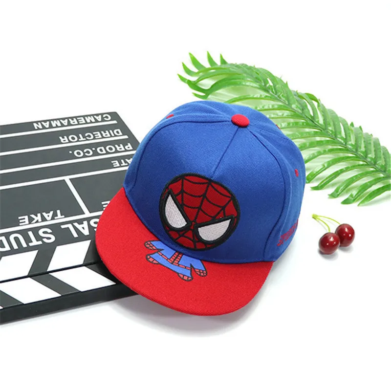 Летняя шапка для маленьких мальчиков и девочек, детская бейсбольная Кепка с вышивкой Человека-паука, Снэпбэк, шапки хип-хоп, Солнцезащитная