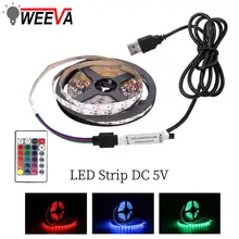USB Mini 3key LED bande DC 5V lumière Flexible 60LED s 50CM 1M 2M 3M 4M 5M SMD 2835 décor de bureau écran TV éclairage de fond(China)