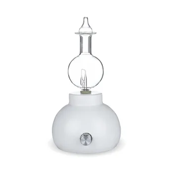 

KBAYBO Ceramic Glass Aromatherapy Pure Essential Oils Nebulizing Diffuser Air Nebulizer with 7 Color LED Change White