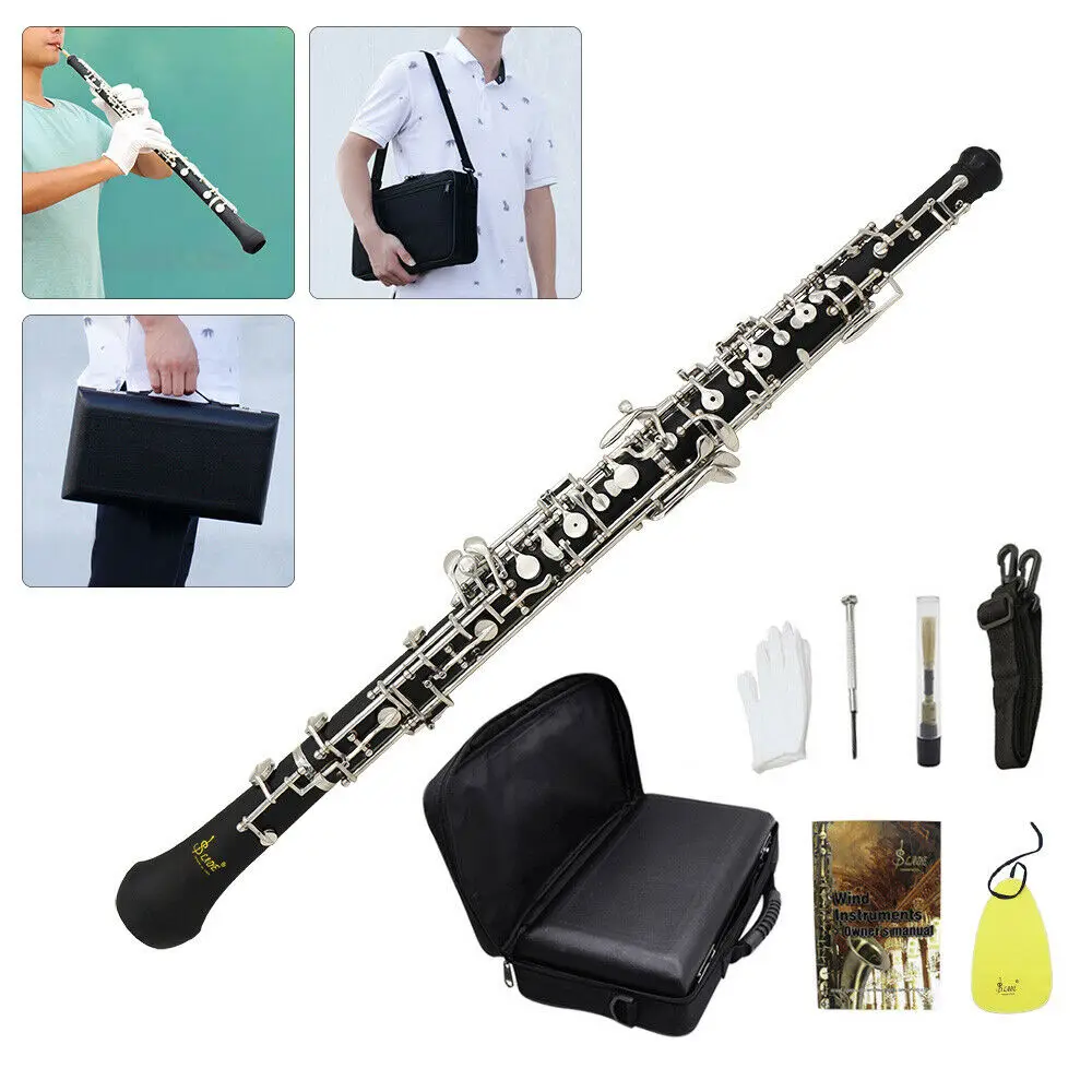 Изысканный oboe C Ключ Мельхиор посеребренный Начинающий ученик+ защитный чехол