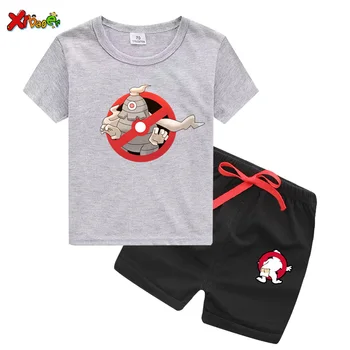 

Casual Toddler Outfits Baby Boy Summer Clothes Newborn Clothing Set Sports T-shirt+ Shorts Suits Clothes Set Funny Ghostbuster