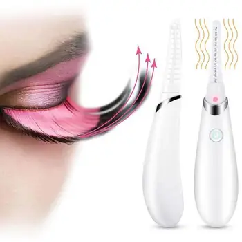 

Mini USB Rechargeable Electric Heated Eyelash Curler Long-lasting Electric Ironing Eyelash Curler Makeup Portable Beauty Gift