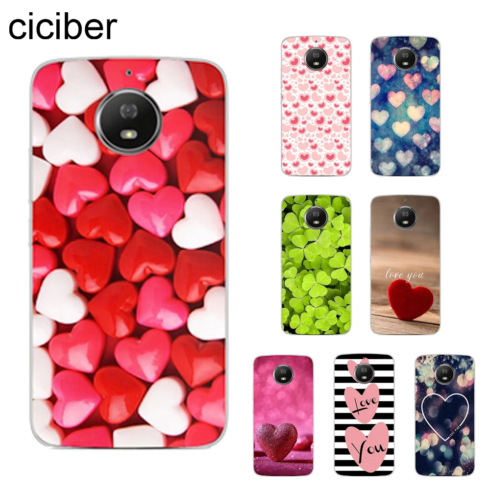 

ciciber True Love Heart Cover For Motorola Moto ONE C Z2 Z3 G5 G4 G5S G6 P30 E3 E4 E5 Plus Play Power X4 M Phone Cases Soft TPU