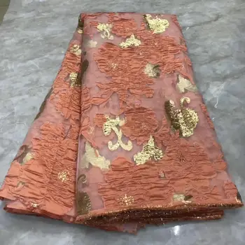

African Lace Fabric 2019 3 D Flowers Embroidered Nigerian Lace Fabric High Quality French Tulle Lace Fabric For Women 5Yards