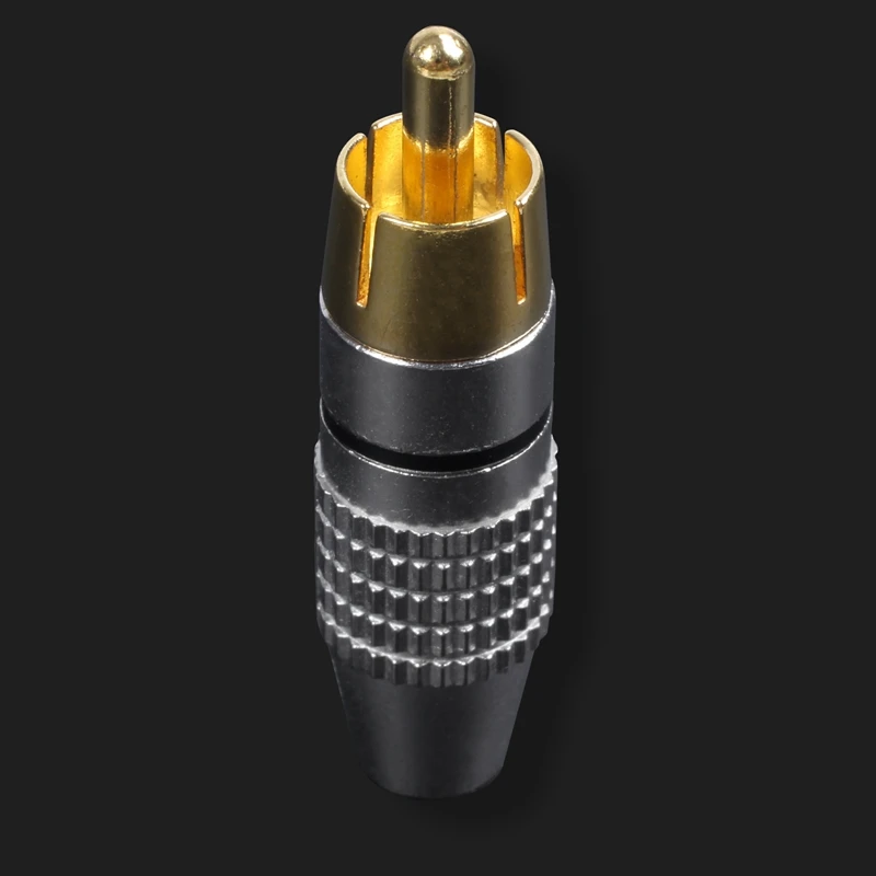 Горячая 3C-2 шт RCA штекер адаптер аудио Phono позолоченный припой разъем золото+ серебро