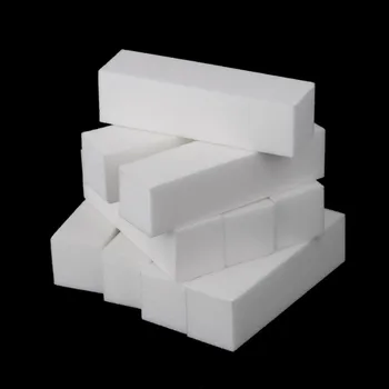 

Foam Polishing Sanding Block Tips Manicure Care Sponge 10Pcs White Buffer Block Acrylic Nail Art Care Tips Sanding Files Tool