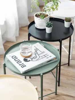 

Nordic Coffee Table Simple Living Room Table Iron Multifunctional Small Table Denmark Simple Small Coffee Table Gladden