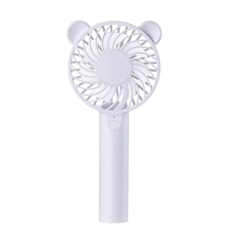 

Cute Mini Portable Handheld Cooling Fan & Usb Rechargeable Desk Quiet Air Cooler White