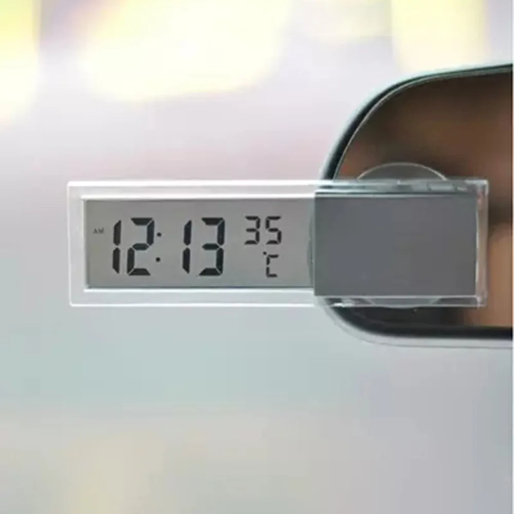 Практичный цифровой ЖК-термометр для автомобиля, измеритель температуры, лобовое стекло, зеркало заднего вида, всасывающий автомобильный