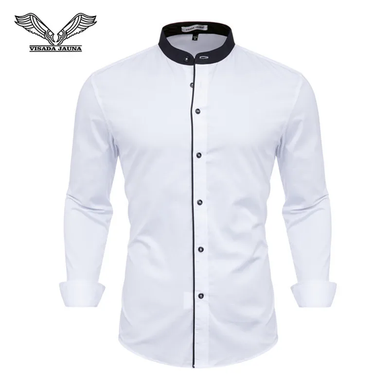 

Brand 2018 White Men's Tuxedo Shirts Long Sleeve Men's Wedding White Shirt Classic Fit Dress Shirt Men All Size XS-4XL N5143