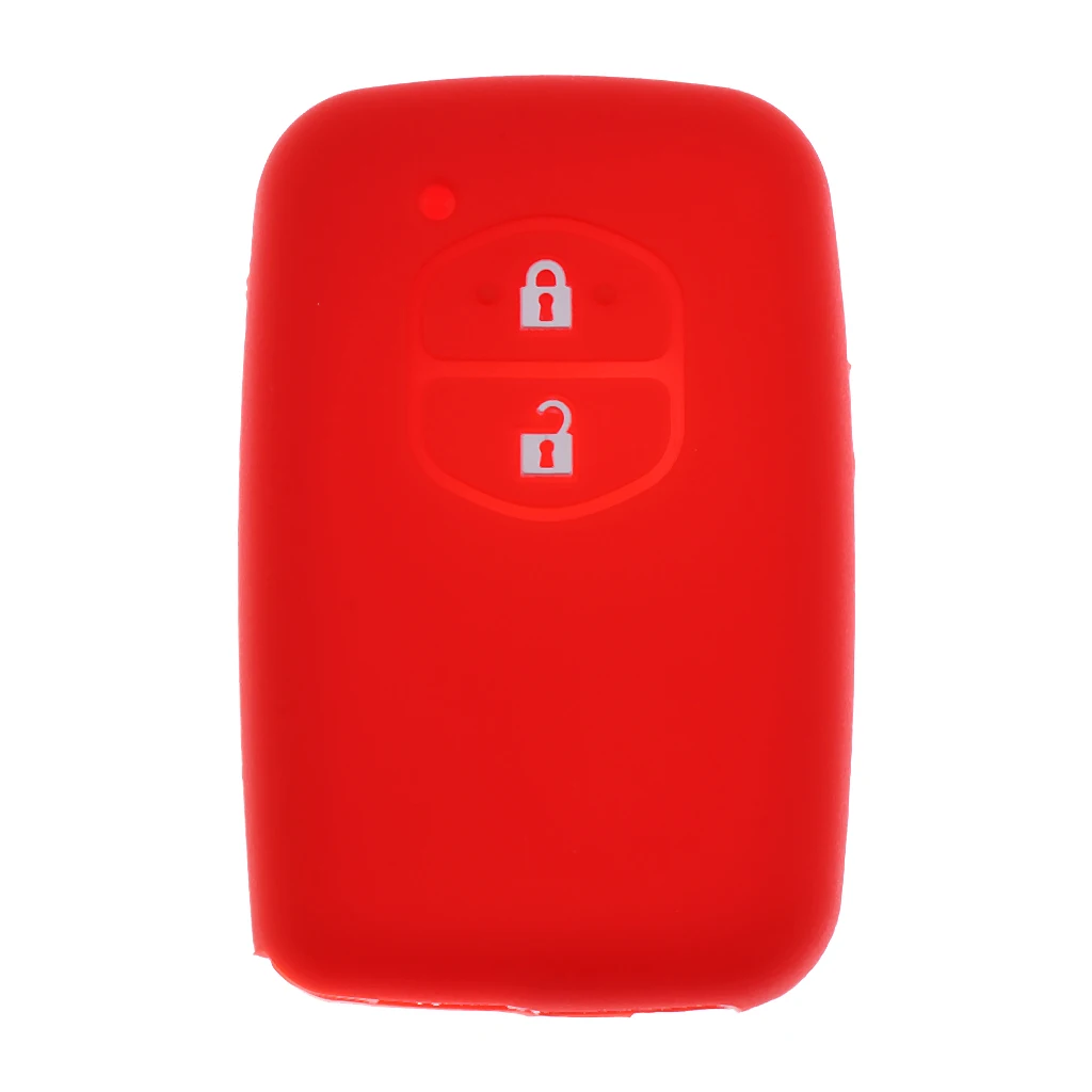Car 2Buttons Remote Key Silicone Case Cover For Toyota Camry Prius Venza Red