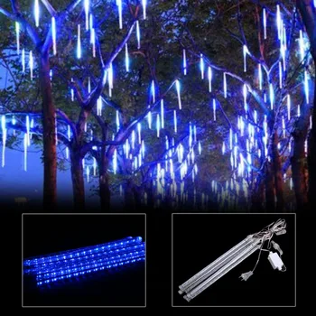 

30CM Meteor Shower Rain Tubes Waterproof LED String Lights Christmas Wedding Garden Fairy String Light Outdoor EU/US Plug