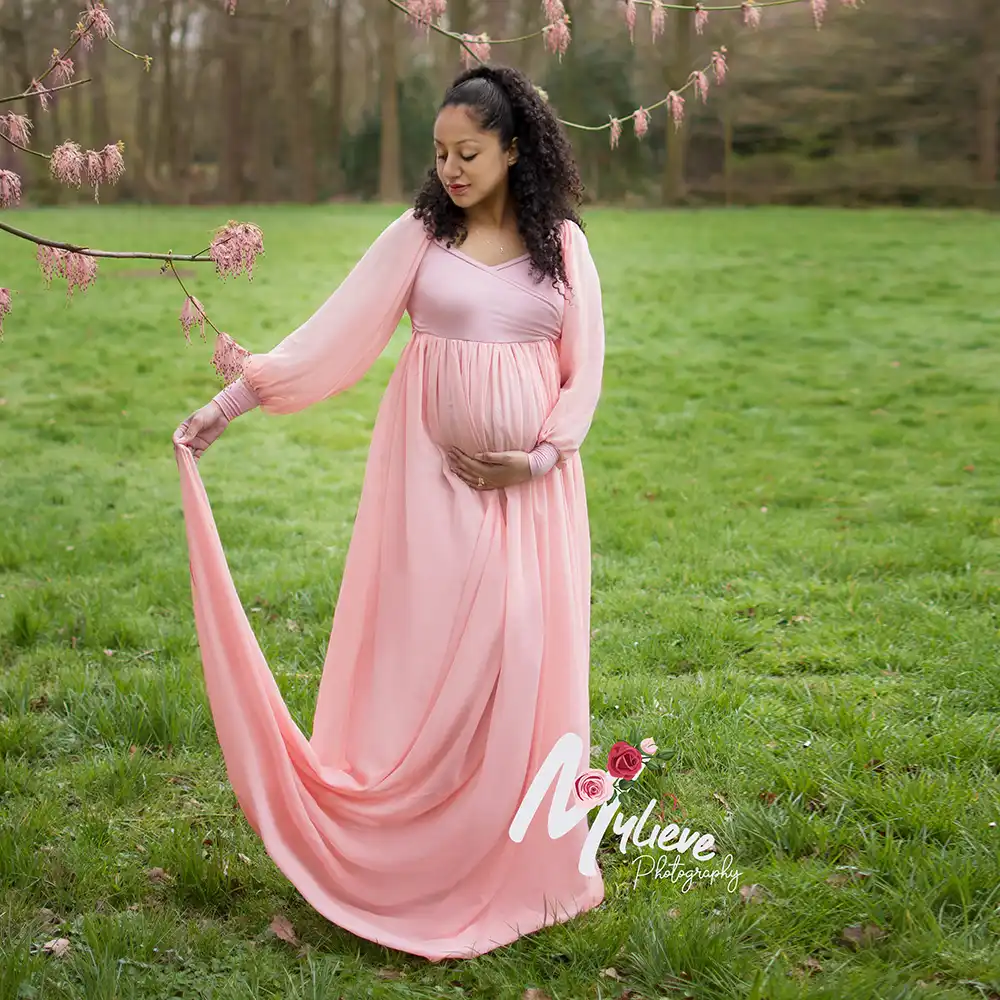 Pink and green maternity dress Clearance