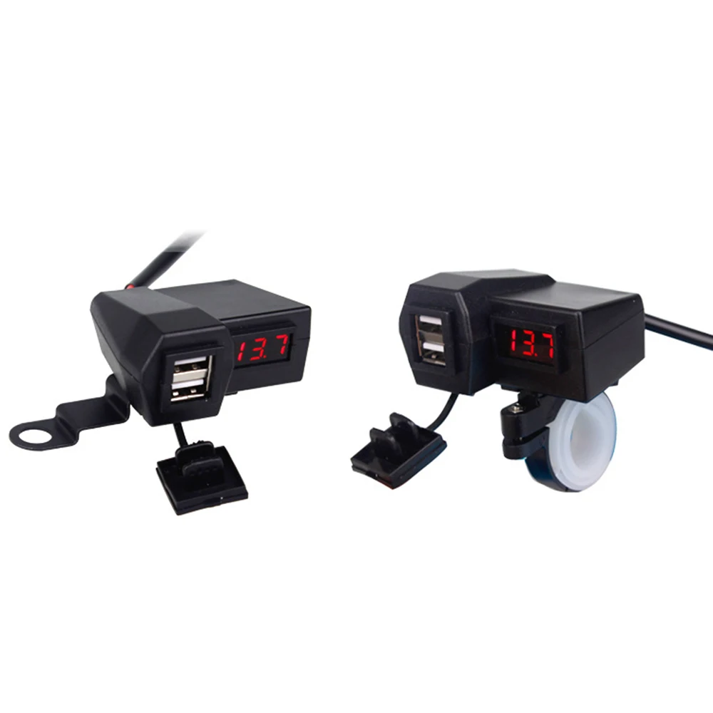 PP 4-в-1 2-24 V) Многофункциональная мотоцикл зарядных порта USB для автомобиля Зарядное устройство 30x28x62 мм с наружной резьбой