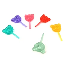 

6Pcs Resin 1:12 Scale Bear Shape Lollipop Simulation For Dollhouse Miniature Toy Doll Mini Food Kitchen Gift Doll Accessories