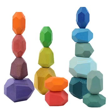 

16Pcs Wooden Building Blocks Jenga Toy Stacking Blocks Stacking Toys Educational Toys For Girls Boys Kids