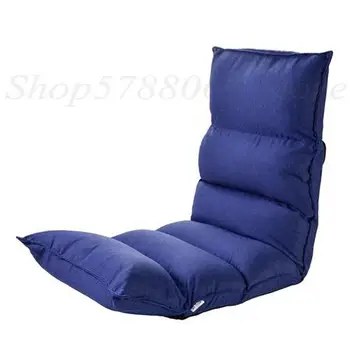 

Lazy sofa small apartment foldable living room lounge chair full dress fabric sofa single folding sofa bed