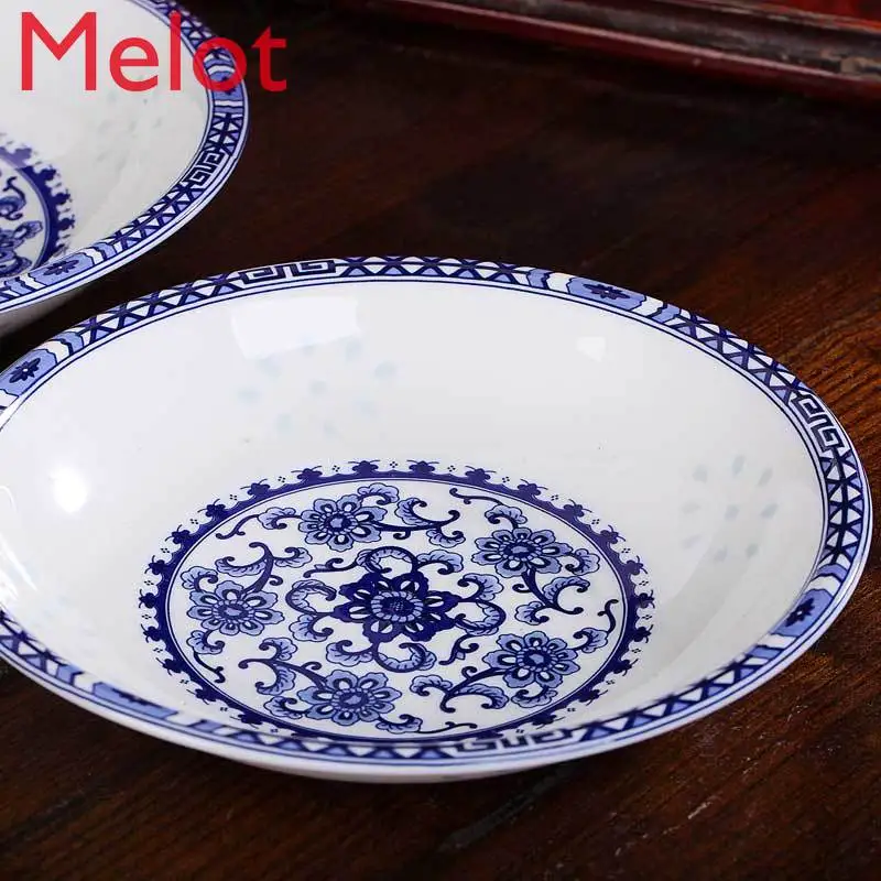 

Jingdezhen Ceramic Dishes Set 78 Pieces Bone China Chinese Blue and White Exquisite Porcelain Tableware Dishware Set dish set