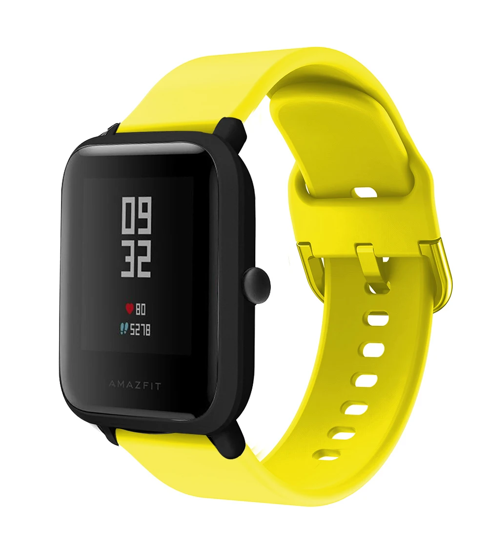 UEBN 20 мм 22 мм силиконовый спортивный ремешок для Xiaomi Amazfit Bip/GTS сменный ремешок для Xiaomi Huami Amazfit GTR 42 мм 47 мм ремешок для часов