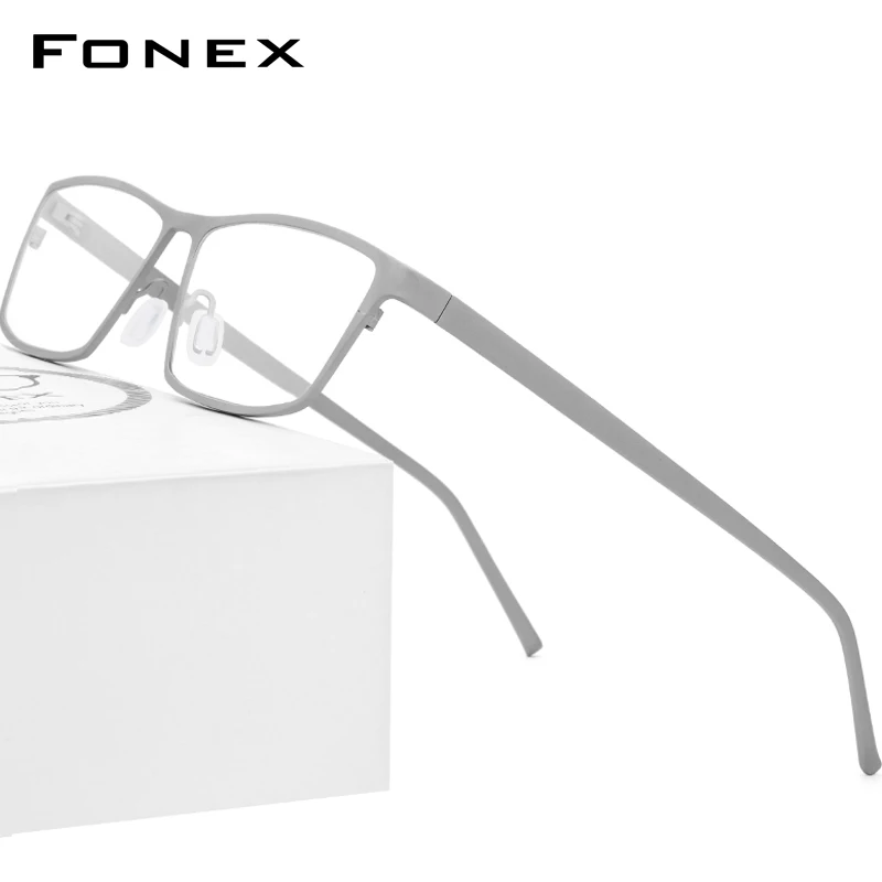 FONEX Оправа для очков Мужская титановая квадратная 871 | Аксессуары одежды