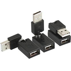 Adaptador USB macho a hembra con rotación libre de 360 grados, interfaz de flexión rotativa macho a hembra