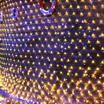 Thrisdar 3*2M 10*1M 6*4M Led Net Mesh Led String Light Outdoor tuin Kerstboom Windows Gordijn Fairy String Garland Light