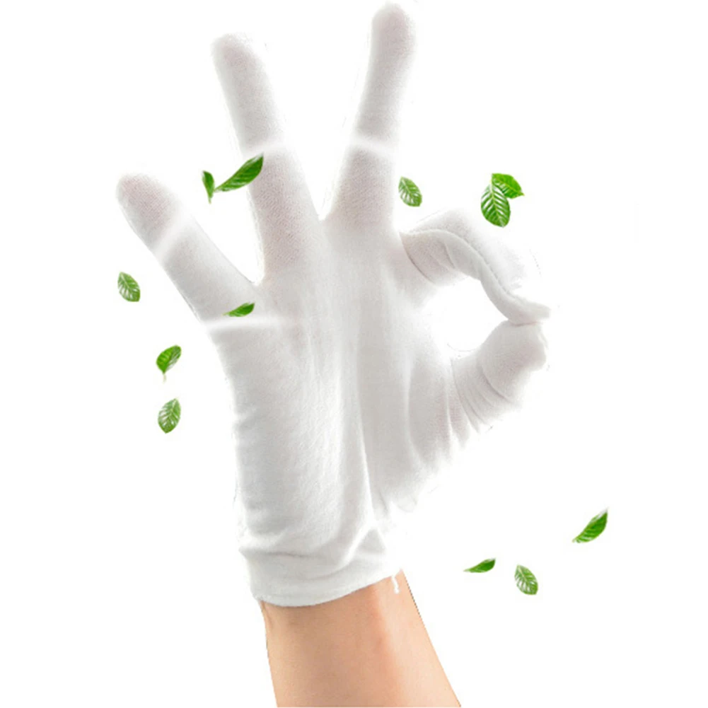

6 Pair Working Manicure Hand Protective Sweat-proof Gloves Cotton Blends Wear Resistant Serving Labor Insurance Non-Slip