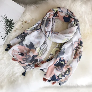 

Summer retro scarves travel beach vacation sunscreen scarf dizzy flower shawl scarf scarf beach towel women