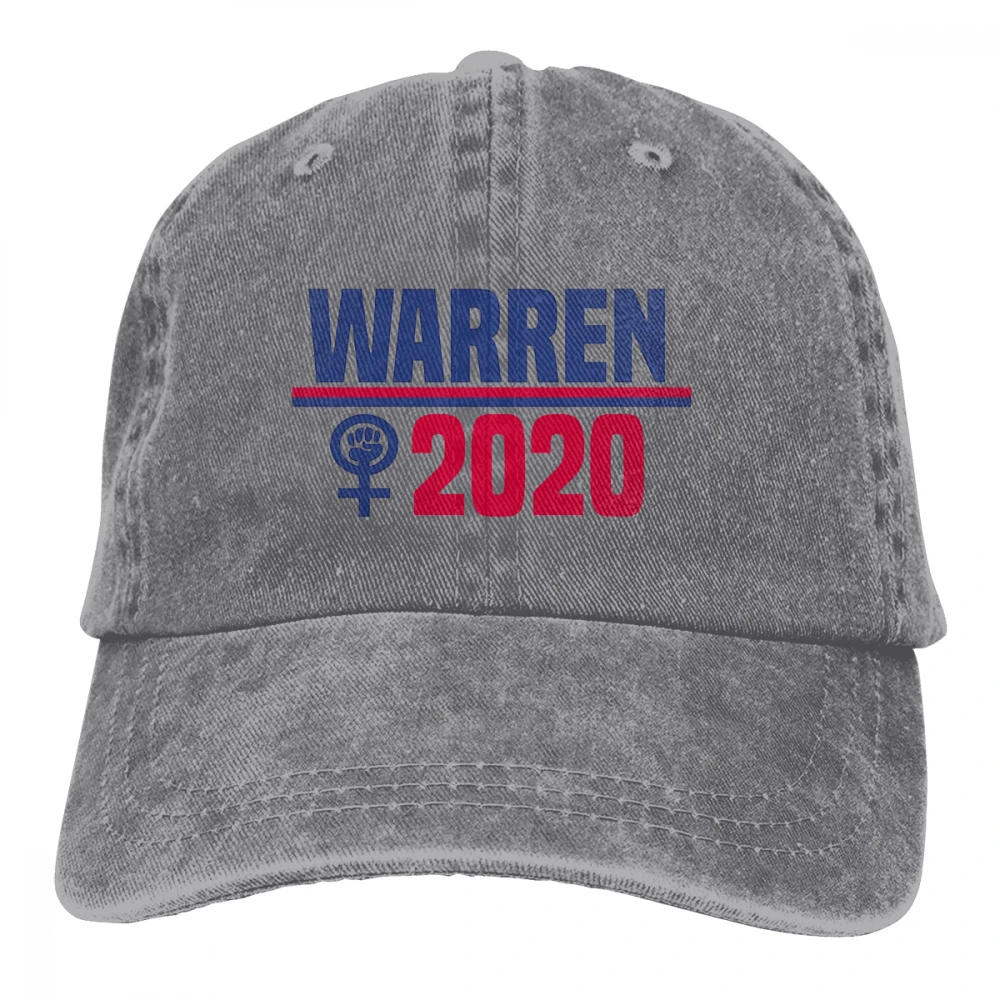 Warren President Casquette натуральный унисекс Мужские Женские джинсовые бейсболка с ремешком кепки Регулируемая шляпа для гольфа папа
