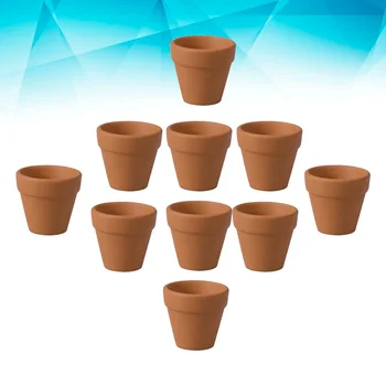 

12Pcs 3x3cm Small Mini Terracotta Pot Clay Ceramic Pottery Planter Cactus Flower Pots Succulent Nursery Pots Great for Plants Cr