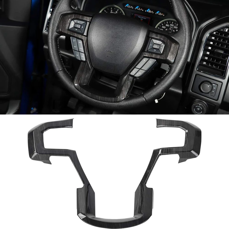 

Car Steering Wheel Trim Cover Frame for Ford F150 2015 2016 2017 Interior Accessories