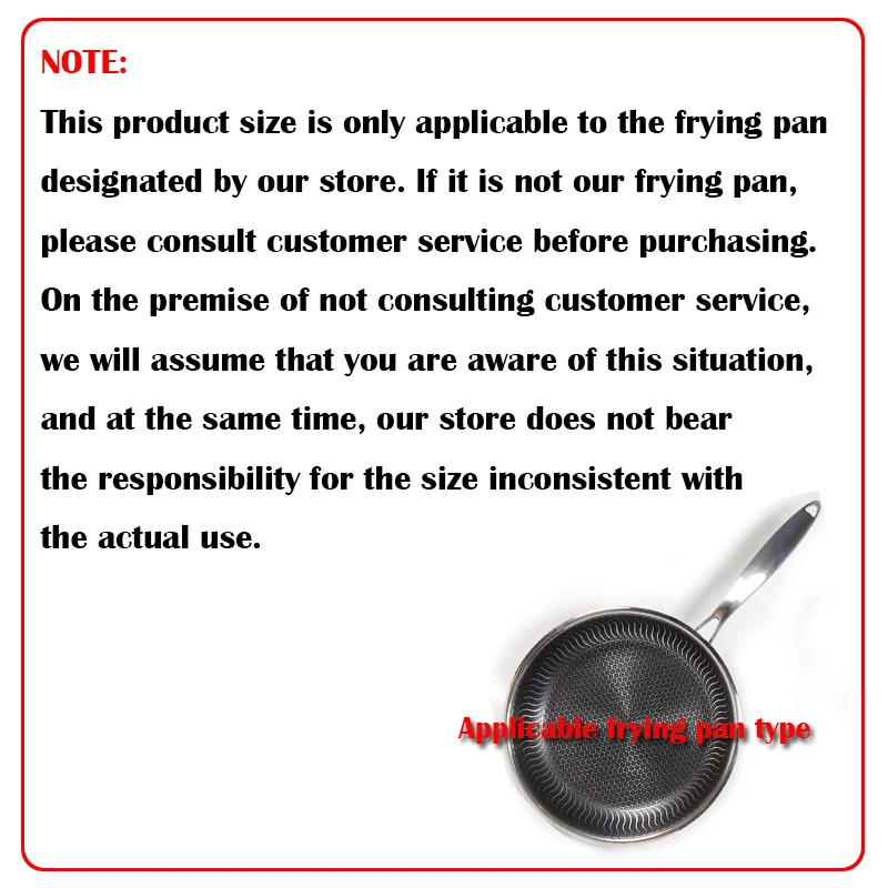 304 Stainless Steel Pan Lid Applicable 28cm/30cm fry pan AIWILL