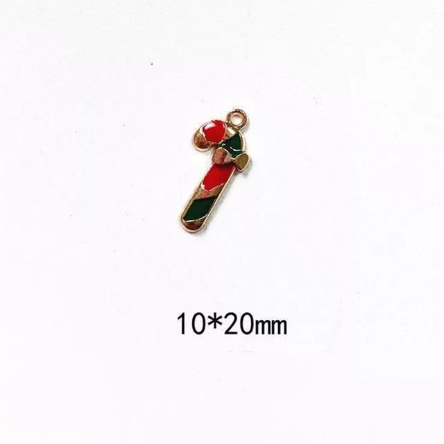 Christmas Mini Dripping Oil Enamel Charms Pendant for Jewelry Making Bracelets Earrings Pendant DIY Accessories
