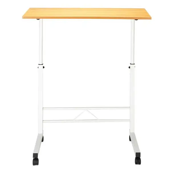 

P2 15MM Chipboard & Steel Side Table Adjustable Wheel Mobile Computer Desk For Home And Office Room Removable
