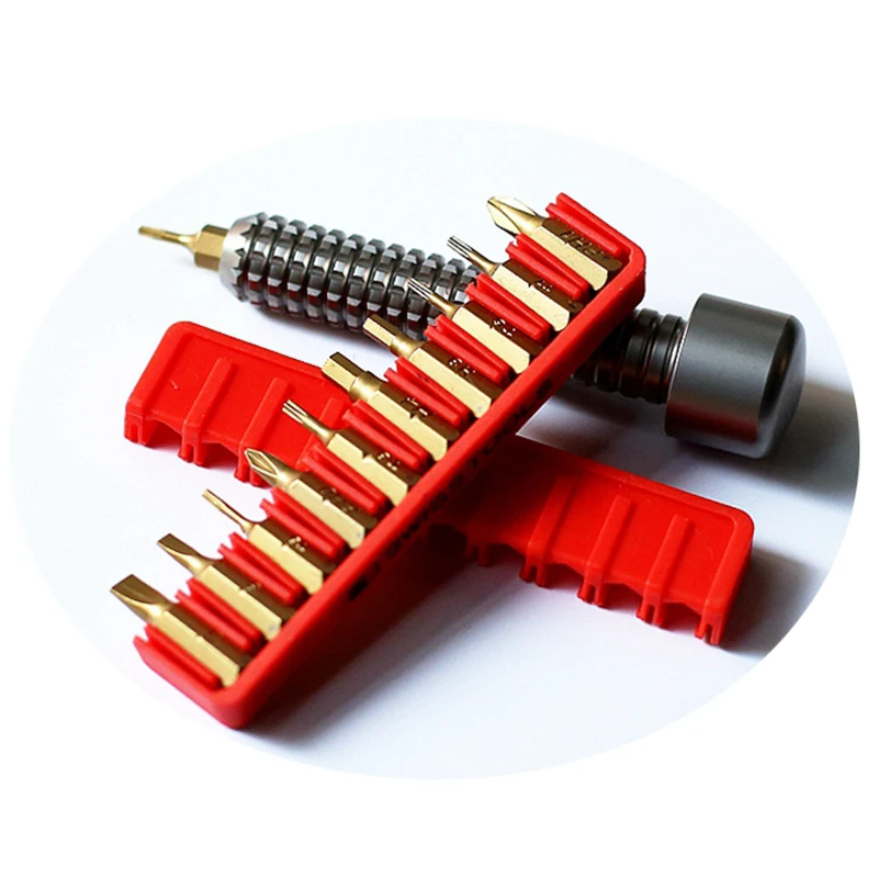 10 Piece Metric Hex EDC Titanium Alloy Driver Bits Set With Holder