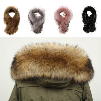 

Extra Large Women's Warm Faux Fur Collar Fluffy Thick Shawl for Winter Coat