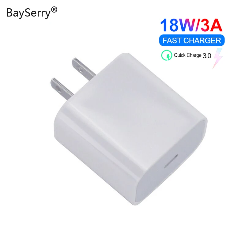 18 Вт USB Type C зарядное устройство адаптер для iPhone 8 11 XS Max PD Быстрая зарядка EU US UK