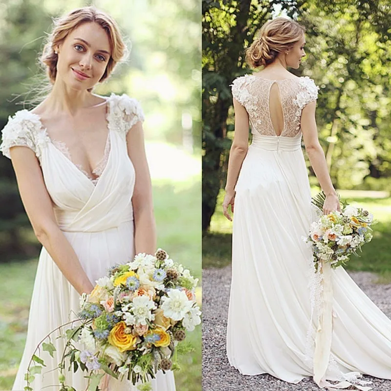 Свадебное платье топ продаж короткий рукав robe de soiree Кружева Глубокий v-образный вырез Vestido de noiva Мать невесты платья