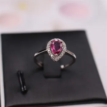 

High Quality Colorful Natural Gemstone Tourmaline Resiable Rings S925 Sterling Silver Fine Jewelry for Women's Ring Jewelry Gift