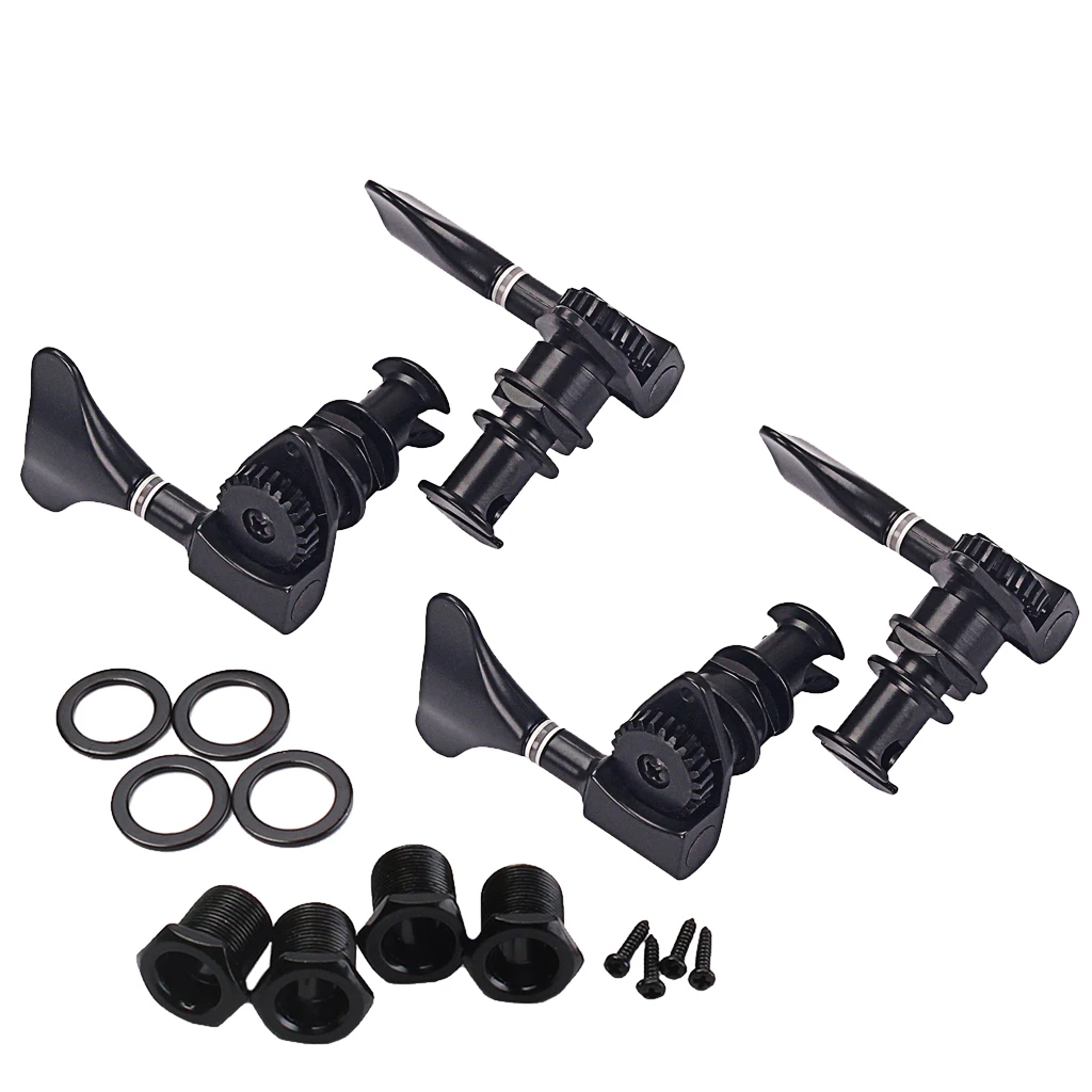 4pcs 2R2L Ukulele String Tuning Pegs Keys 1:24 Gear Ratio for Ukulele Guitar Bass Parts