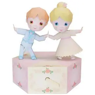 

Dancing doll 3D paper model DIY cartoon paper model handmade origami Three-dimensional children's educational toys