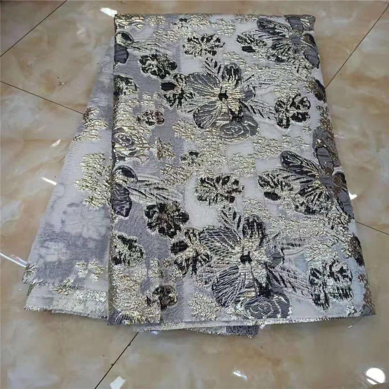 Африканская кружевная ткань ручной работы из органзы серого цвета с пайетками