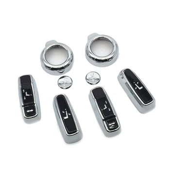 

​Car Button decoration cover Seat Trim ABS Plastic Black Parts For Jaguar XF XE F-PACE 2016 2017