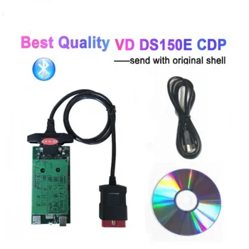 

60pcs/lot DHL 2016.R0 with keygen for delphis vd ds150e cdp Green Board with Bluetooth VD TCS CDP Cars/ Trucks Diagnostic tool